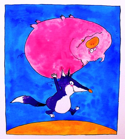 Wolf und Schwein von Maylee Christie